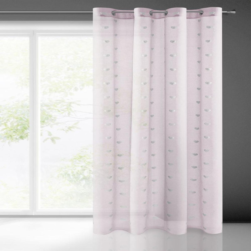 Rothstein Benay Eyelet Room Darkening Curtains, Pink