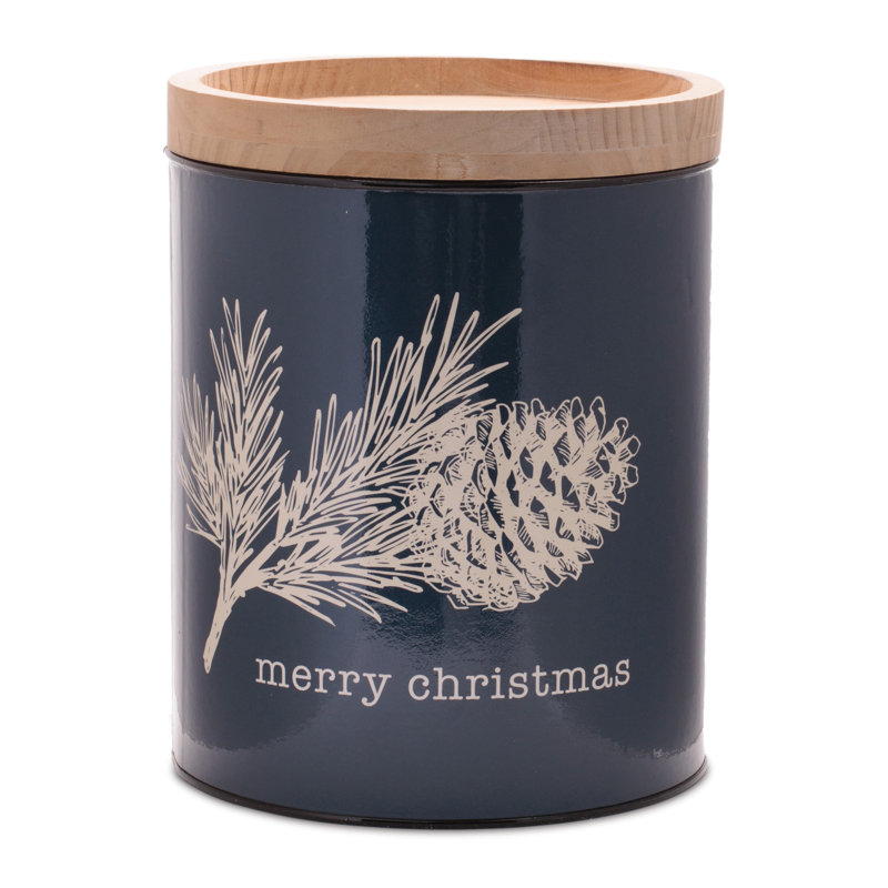 Pinecone and Plaid Iron Canister