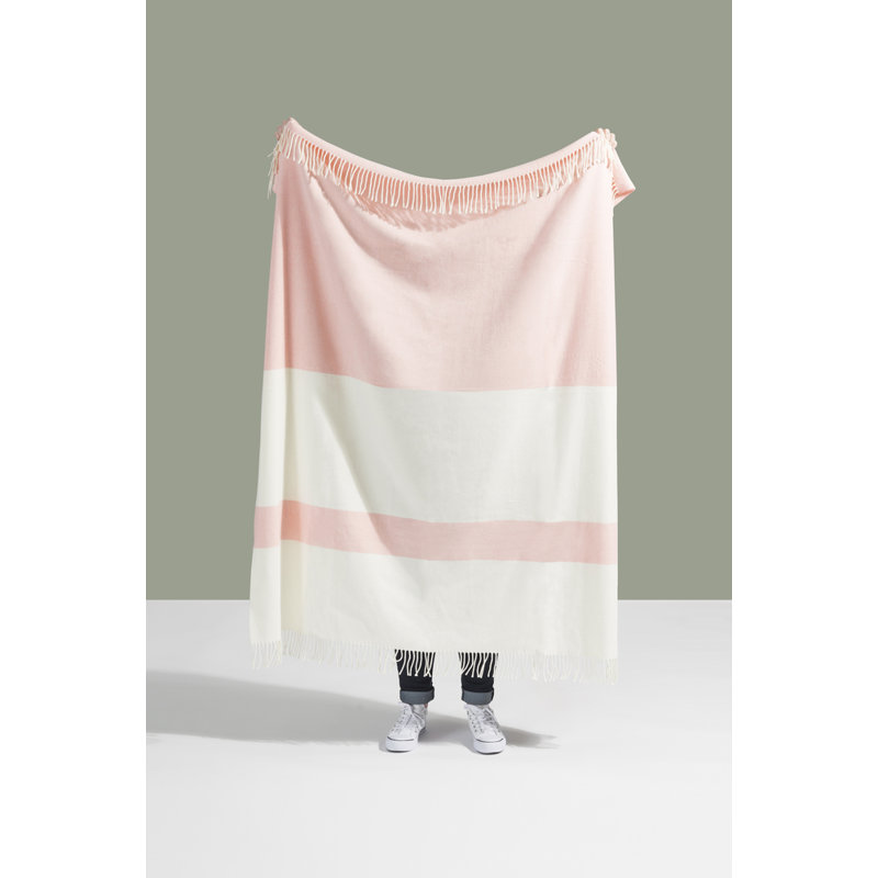 Jeté en mélange de coton Sydney, Rosé