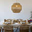 Luminaire suspendu tambour en or 14 po Ambrozie Rattan Coastal Boho