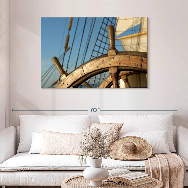 Mehar Sailing Ship Helm, 30" H x 45" W