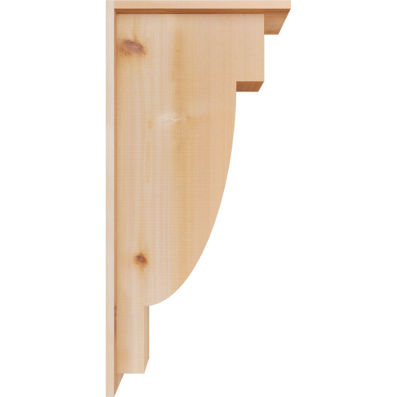 Corbeau alpin avec contre-plaque, H 30 po x l 5,5 po x P 14 po, Lisse, Cèdre rouge