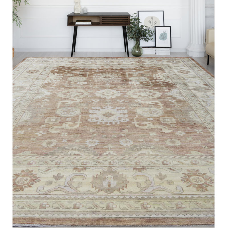Tapis crème de haute qualité noué à la main