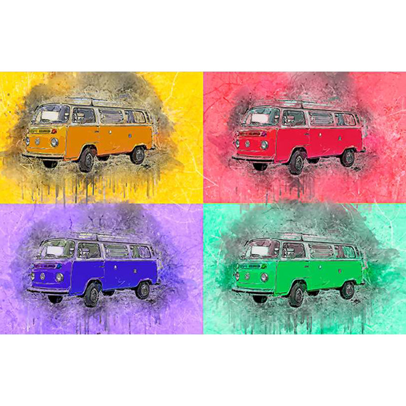 Volkswagen Vans - No Frame Print, Gallery Metal, 40cm H x 60cm W