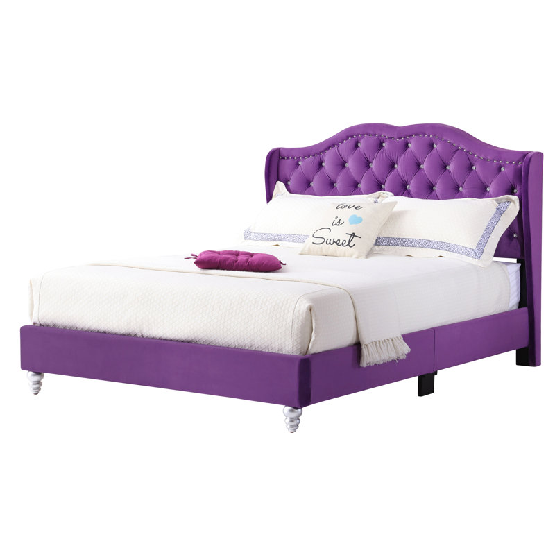 Transitional Upholstered Bed