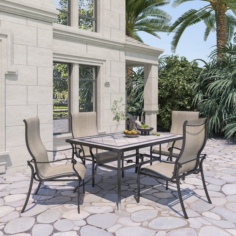 Khara 4 - Person Patio Dining Set with Rectangular Table