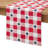 MARTHA STEWART Americana Star Gingham Plaid Table Runner, Red/White/Blue
