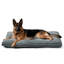 Lit pour animaux de compagnie, lit pour chien et chat anti-angoisse, matelas moelleux avec fond antidérapant, tapis pour chien lavable et confortable pour plancher ou caisse, gris-693811122-693811127