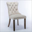 Ensemble de chaises de salle à manger rembourrées en velours luxueux avec dossier haut et rivets décoratifs, pieds en bois massif-583979014-583979022