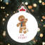 Xmas Oh Snap Gingerbread Wooden Bauble Plaque