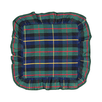 Dowitcher Plaid Square Throw Cushion