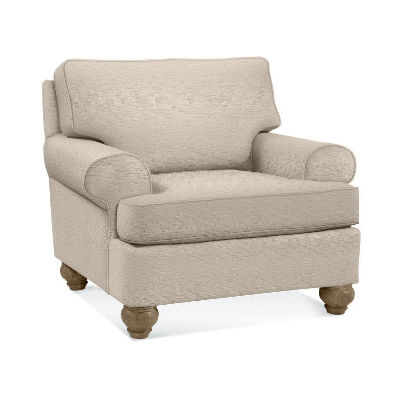 Fauteuil Artisan Landing, Sunweather, Sunbrella beige à fines rayures; 6205-74