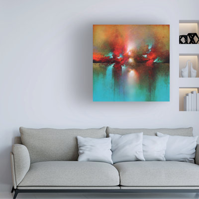 Wrapped Canvas Wall Art - Cody Hooper 'Ocean OF Desier' Wall Art for Living Room, Bedroom, or Office Décor  - 35x35