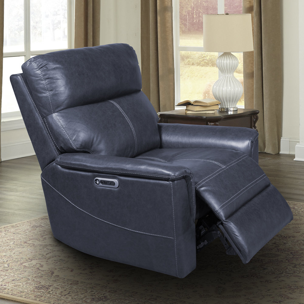 Hanish leather store power recliner