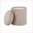Ottoman Set by LumiSource, Contemporary Nesting with Tray Top &amp; Storage, Natural Wood | Tan Brown | Fabric-1576545915