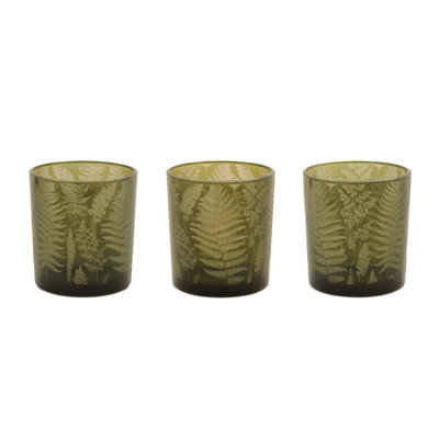 Sage Fern Print Votive Holder