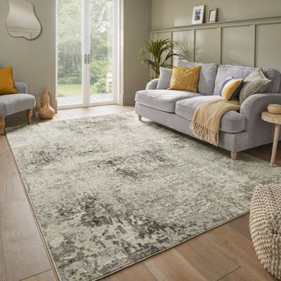 Edgeworth Machine Woven Grey/Ivory Rug