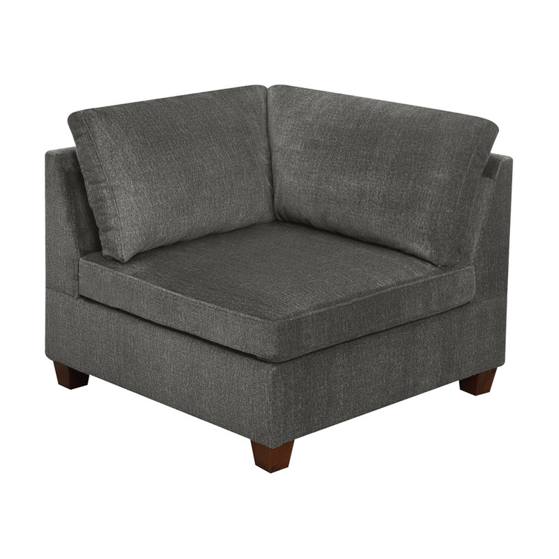 Coin d'angle Akhsa Chenille, Gris chenille