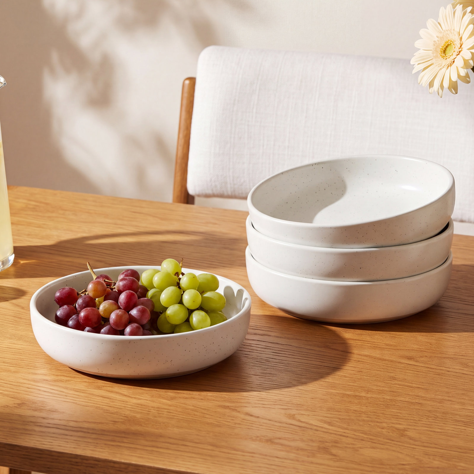 Daytona Stoneware Pasta Bowl, White