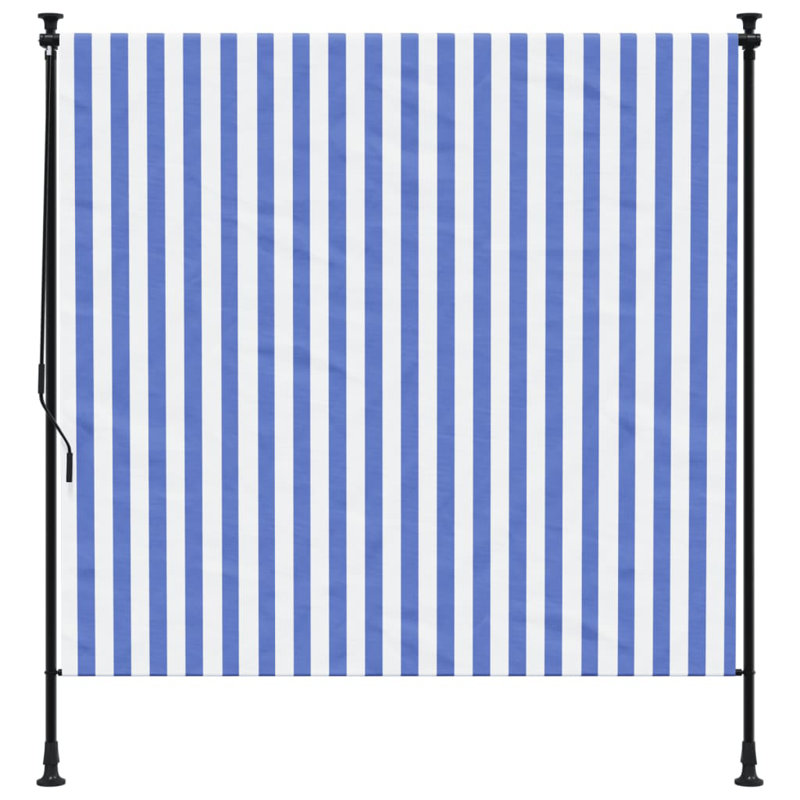 Tissu polyester et acier vidaXL, H 106,3 po x l 78,7 po, Bleu