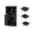 78 In.H Black Bar Cabinet With 9 Drawers, And Built-In Wine Rack