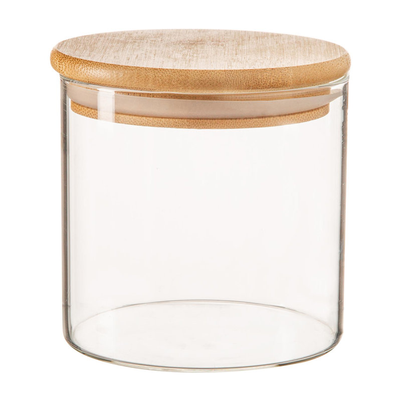 Glass Jar, 9.5cm H x 10cm W x 10cm D