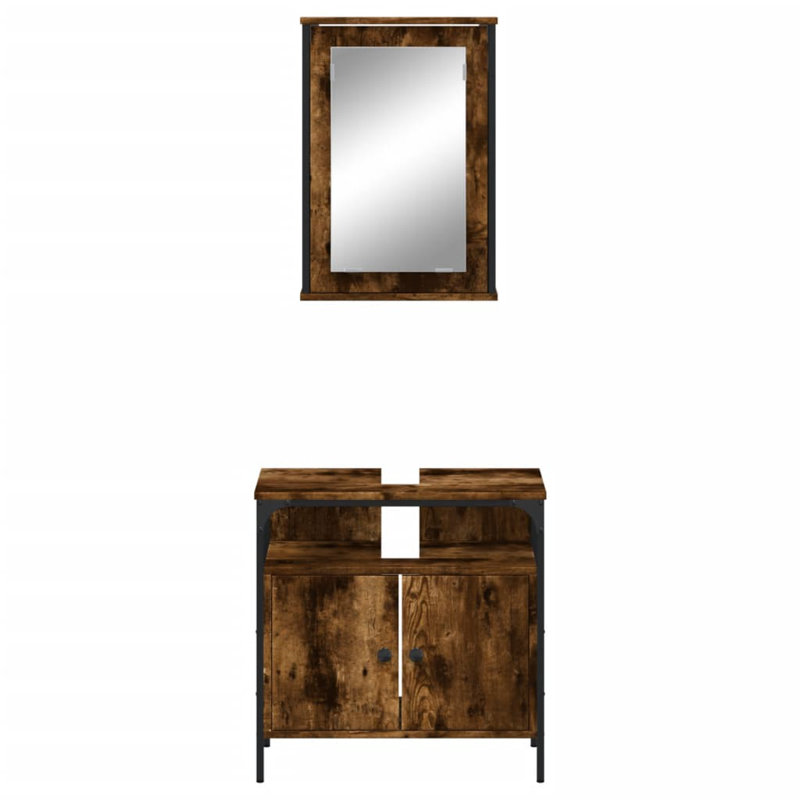 Abheer Bathroom Furniture Suite, Smoked Oak