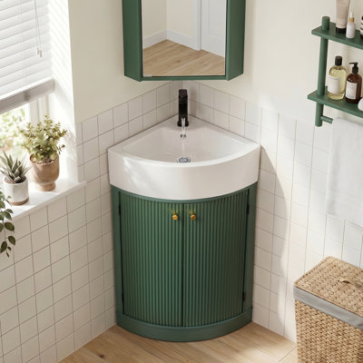 Meuble-lavabo de coin simple avec comptoir