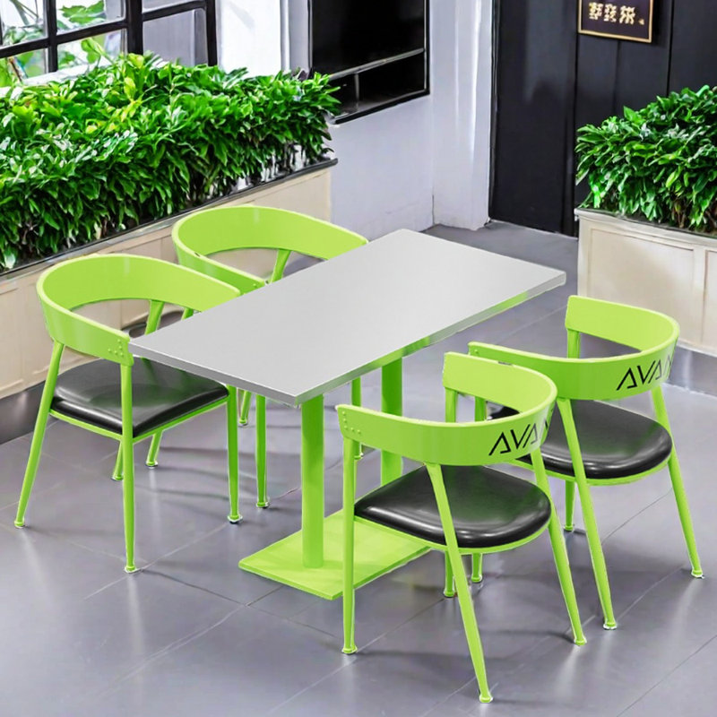 Ensemble de salle à manger 5 pièces, H 29,6 po x L 47,3 po x l 27,6 po, Vert
