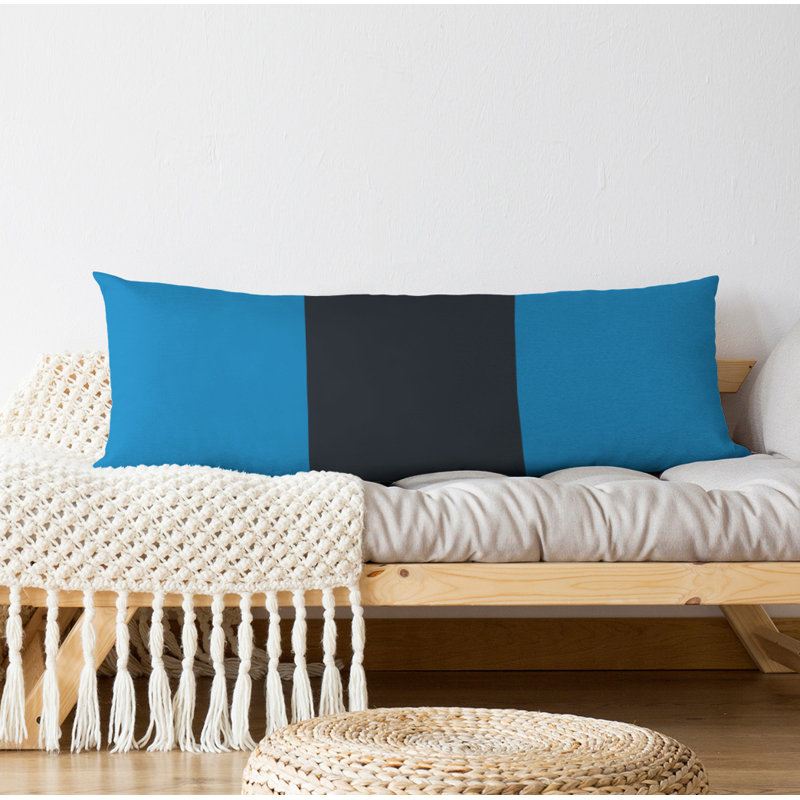 Oreiller de corps en polyester / polyester Arizona Football Stripes, Football de la Caroline, Bleu et noir