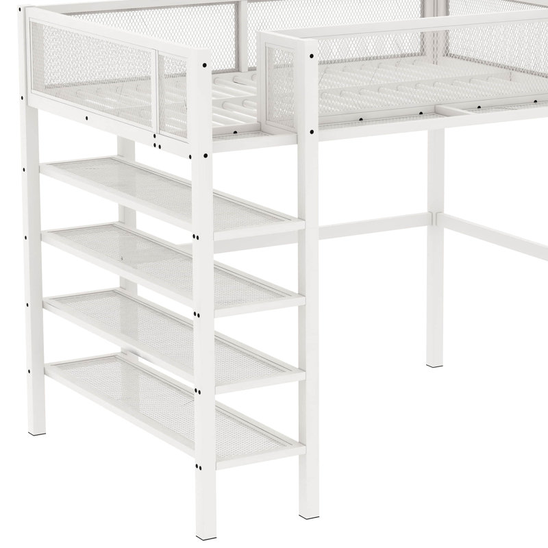 Lit mezzanine simple Kibby Kids, Blanc