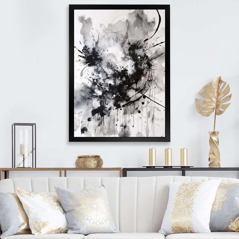 «Exploration des profondeurs du marbre noir II», reproduction sur toile, Cadre photo noir, H 44 po x l 34 po x P 1,5 po