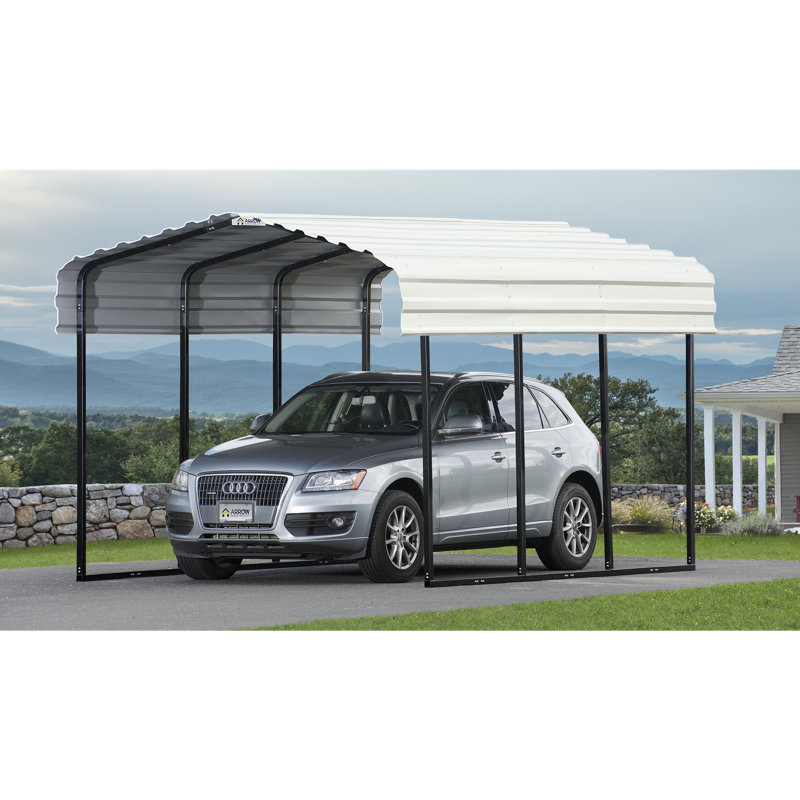 Abri de voiture en acier galvanisé 10 x 15 x 9, Gris