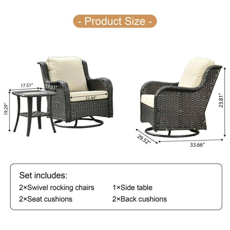 Ensemble de conversation d'extérieur pour 2 personnes avec coussins Licas, Beige