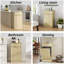Armoire à poubelle inclinable 10 gallons Woodgrain avec tiroir en bois texturé Wave