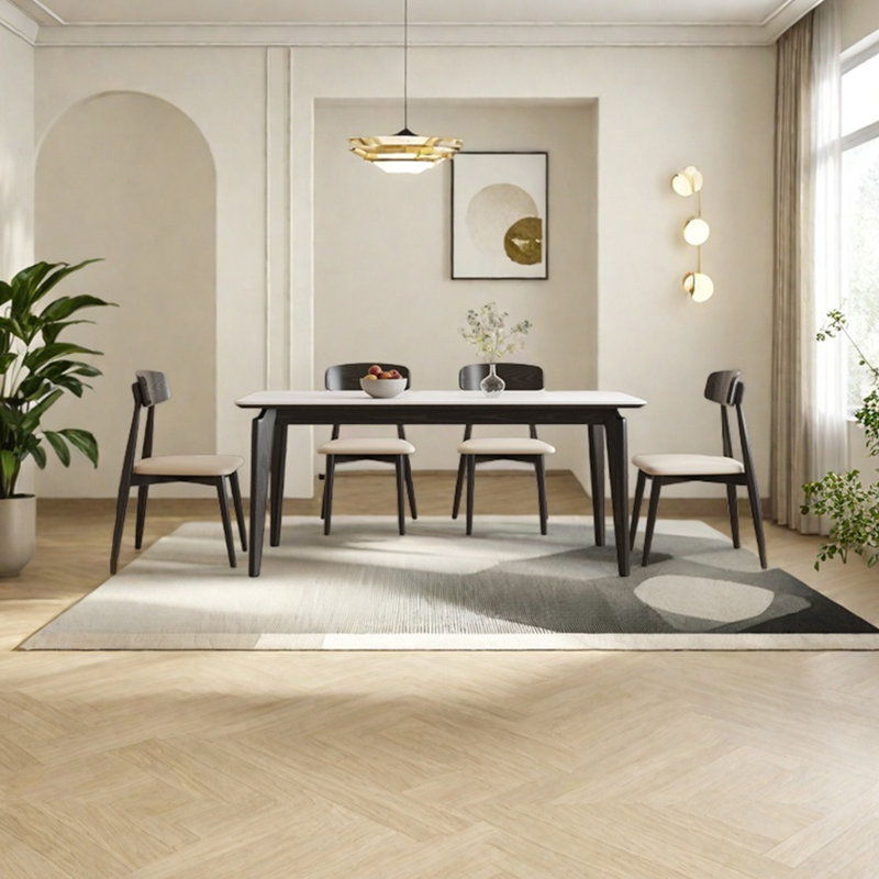 Table de salle à manger rectangulaire Vintage, H 29,52 po x L 70,86 po x l 35,43 po