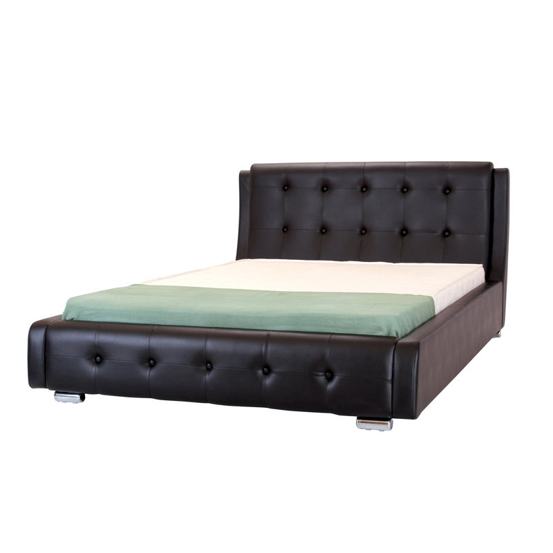 Maybery Upholstered Bed, Black, Double (4'6)