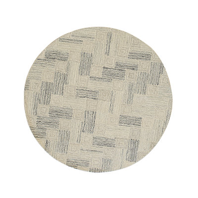 Tapis gris en laine touffeté à la main Jansen