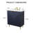 30" Modern Navy Blue Freestanding Single Sink Bathroom Vanity with White Ceramic Top  -1237742077