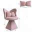 Tabouret de coiffeuse pivotant avec dossier papillon