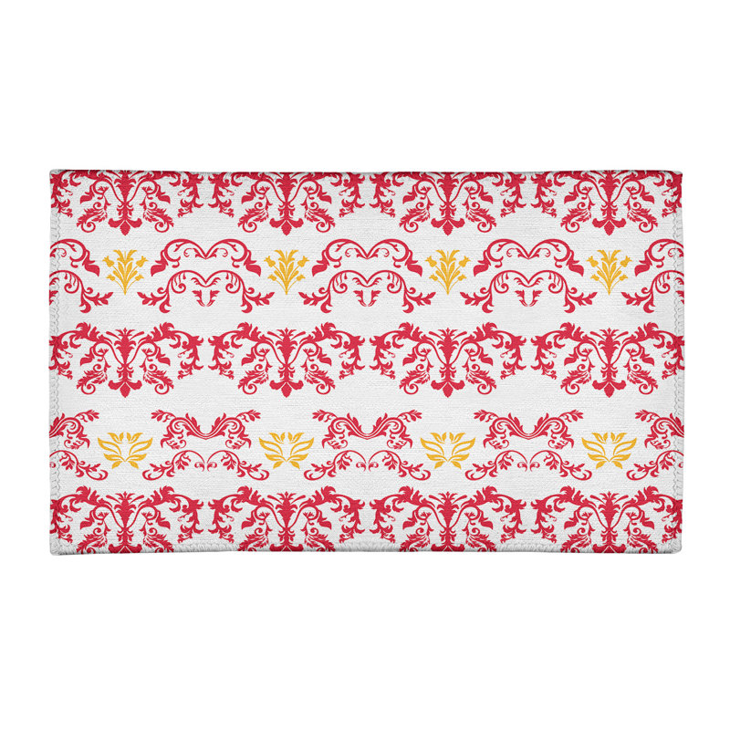 Damask Indoor Rug, Rectangle 3' x 5'
