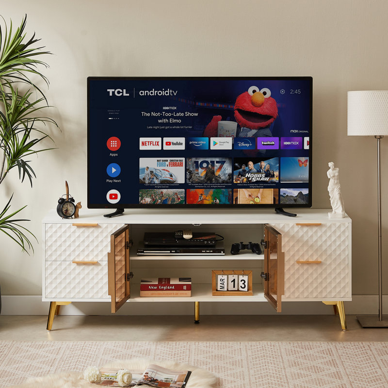 Meuble télé style moderne Modern, Blanc