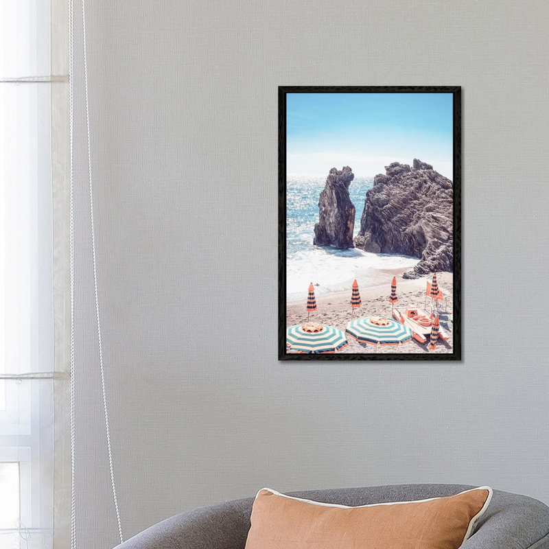Capri - Print on Canvas, 66.04cm H x 45.72cm W x 3.81cm D, Black Framed