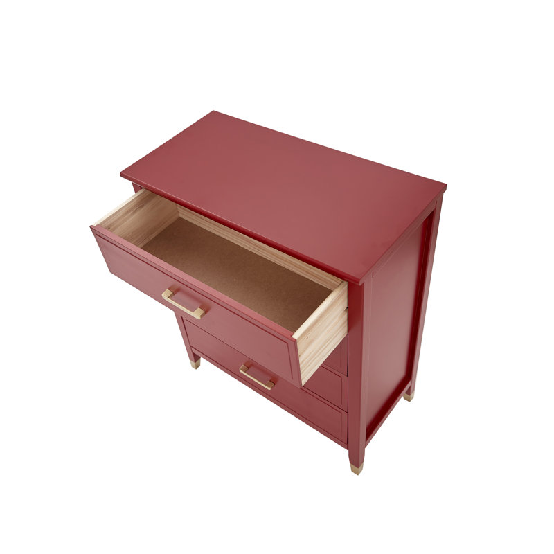 Mel Chest of Drawers, Red