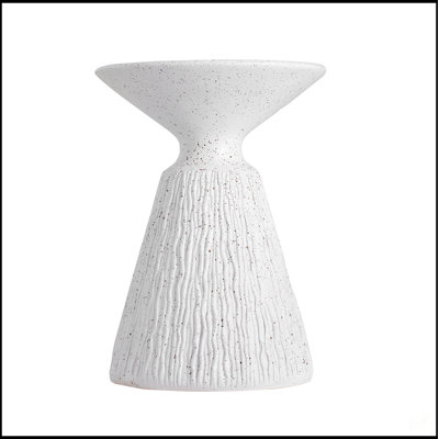 Outdoor Marble Retro Speckled Textured All-Weather MGO Side Table – Indoor End Table For Home, Office, Living Room & Patio Decor