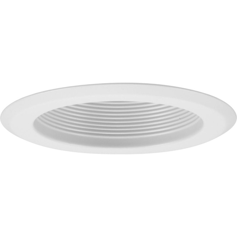 Progress Lighting 5 Recessed Step Baffle Trim For P851-icat, White Finish