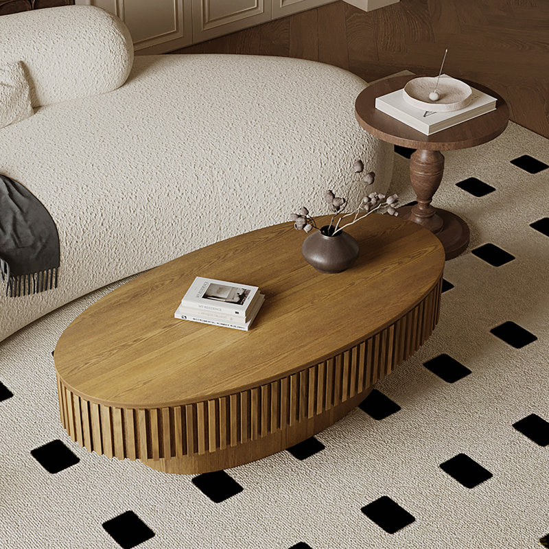 Table basse 47 po ovale avec rangement