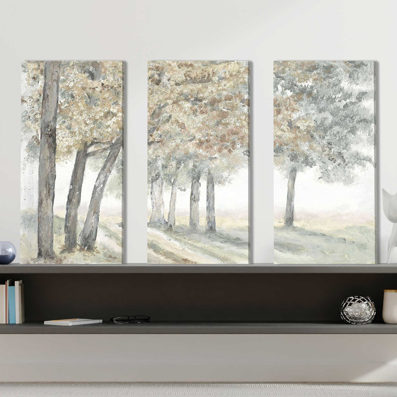 " Golden Trees " 3 - Pieces