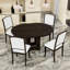 Ensemble de table de salle à manger 5 pièces avec rallonge amovible et 4 chaises rembourrées-1875539444