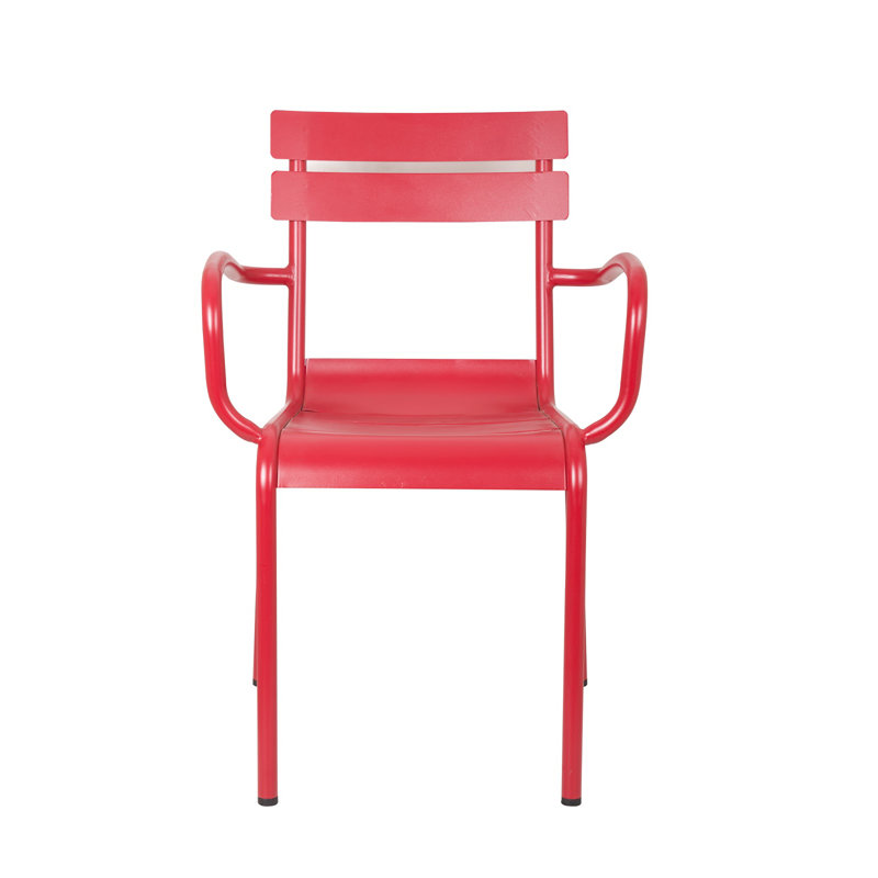 Chaise d'extérieur en métal 74534, Rouge givré